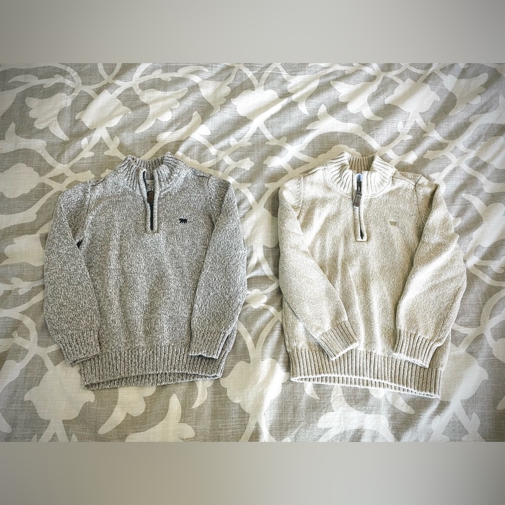 TWO - 4T Carters Half Zip Sweaters